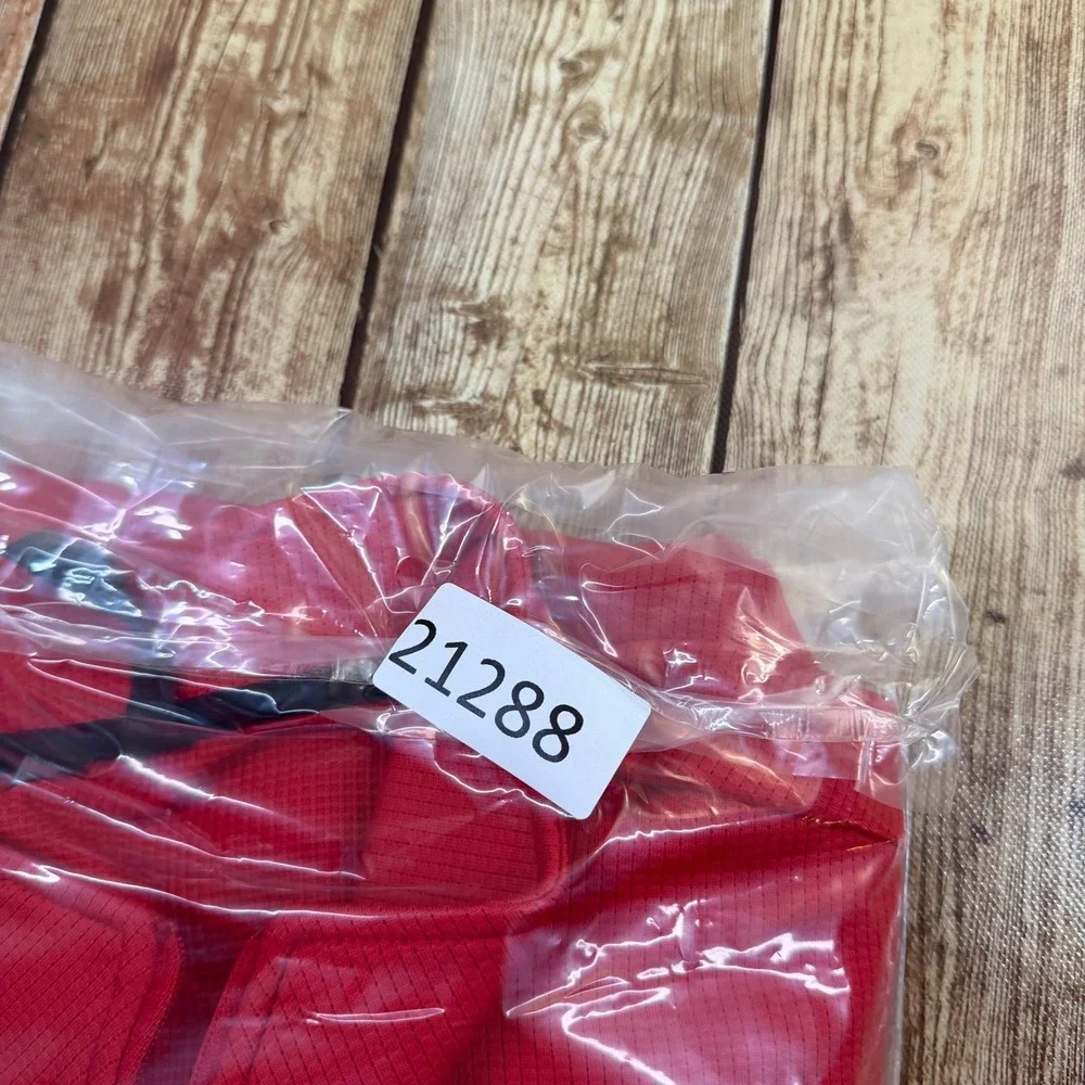 Adidas 1/4 Zip Pullover Sweatshirt Mens XL Red Lightweight 3 Stripe